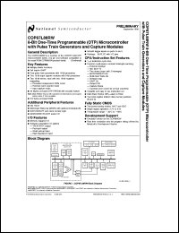 COP87L88RWV-XE datasheet: 8-Bit One-Time Programmable (OTP) Microcontroller with Pulse Train Generators and Capture Modules COP87L88RWV-XE