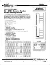 MCM32200SG80 datasheet: 2Mx32 bit dynamic random access memory module. Fast access time 80ns. MCM32200SG80