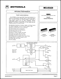 MC145429P datasheet: Telset audio interface. MC145429P