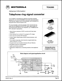 TCA3385-DP datasheet: Telephone ring signal converter. TCA3385-DP