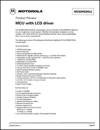 MC68HC05L6 datasheet: MCU with LCFD driver. MC68HC05L6