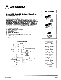 MC145406L datasheet: EIA-232-D/V.28 driver/receiver. MC145406L