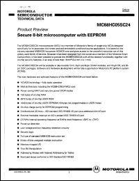 MC68HC05SC24 datasheet: Secure 8-bit microcomputer with EEPROM. MC68HC05SC24