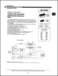 MC145053P datasheet: 10-bit A/D converter with serial interface. MC145053P