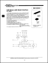 MC145453FN datasheet: LCD driver with serial inerface. MC145453FN