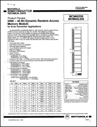 MCM40256SG70 datasheet: 256Kx40 bit dynamyc random access memory module. Fast access time 70ns. MCM40256SG70