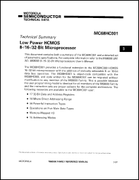 MC68HC001 datasheet: Low power HCMOS 8-/16-/32-bit microprocessor. MC68HC001