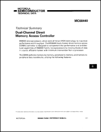 MC68440 datasheet: Dual-channel direct memory access controller. MC68440