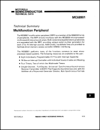 MC68901 datasheet: Multifunction perferal. MC68901