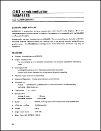 MSM6355 datasheet: LCD controller LSI. MSM6355