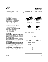M27W256 datasheet: 256 KBIT (32KB X 8) LOW VOLTAGE UV EPROM AND OTP EPROM M27W256