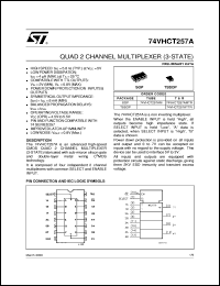 74VHCT257A datasheet: QUAD 2 CHANNEL MULTIPLEXER (3-STATE) 74VHCT257A