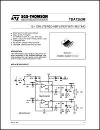 TDA7263M datasheet: 12 + 12W STEREO AMPLIFIER WITH MUTING TDA7263M