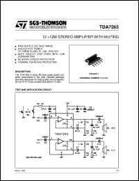 TDA7263 datasheet: 12+12W STEREO AMPLIFIER WITH MUTING TDA7263