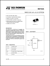 M2732A datasheet: NMOS 32 KBIT (4KB X8) UV EPROM M2732A