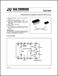 TDA7284D datasheet: RECORD/PLAYBACK CIRCUIT WITH ALC TDA7284D