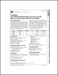 COPEB888V datasheet: 8-Bit CMOS ROM Based Microcontrollers with 8k Memory, CAN Interface, 8-Bit A/D, and USART COPEB888V
