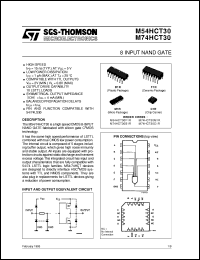 M74HCT30 datasheet: 8 INPUT NAND GATE M74HCT30