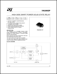 VN30NSP datasheet: HIGH SIDE SMART POWER SOLID STATE RELAY VN30NSP