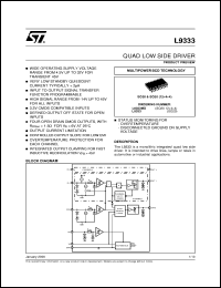 L9333 datasheet: QUAD LOW SIDE DRIVER L9333