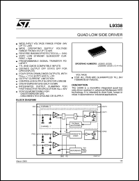 L9338 datasheet: QUAD LOW SIDE DRIVER L9338