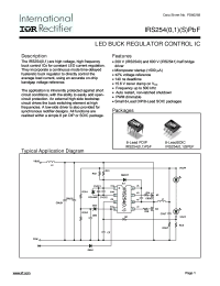 IRS2541PbF
 datasheet: LED BUCK REGULATOR CONTROL IC IRS2541PbF
