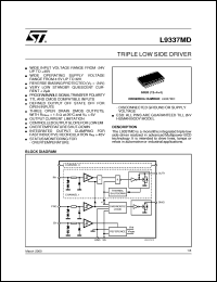 L9337 datasheet: TRIPLE LOW SIDE DRIVER L9337