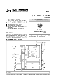 L9341 datasheet: QUAD LOW SIDE DRIVER L9341