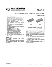 TDA7348 datasheet: DIGITALLY CONTROLLED AUDIO PROCESSOR TDA7348