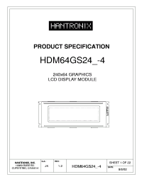 HDM64GS24-4 datasheet: 240x64 GRAPHICS LCD DISPLAY MODULE HDM64GS24-4