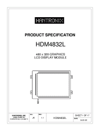HDM4832L datasheet: 480 x 320 GRAPHICS LCD DISPLAY MODULE HDM4832L