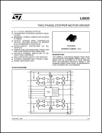 L9935 datasheet: TWO-PHASE STEPPER MOTOR DRIVER L9935