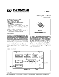 L9351 datasheet: HIGH SIDE DRIVER L9351