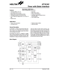 HT1616C datasheet: Timer with Dialer Interface HT1616C