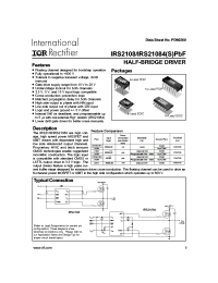 IRS21084 datasheet: IC MOSFET DRVR DUAL HI/LO SIDE HALF BRDG INV/NON-INV IRS21084
