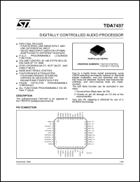 TDA7437 datasheet: DIGITALLY CONTROLLED AUDIO PROCESSOR TDA7437