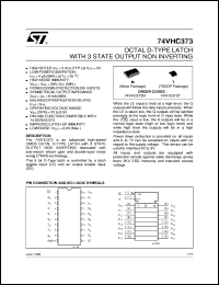 74VHC373 datasheet: OCTAL D-TYPE LATCH WITH 3-STATE OUTPUT NON INVERTING 74VHC373