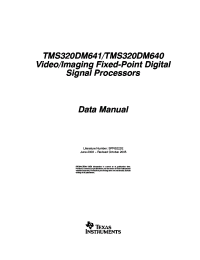 TMS320DM640 datasheet: Video/Imaging Fixed-Point Digital Signal Processor TMS320DM640