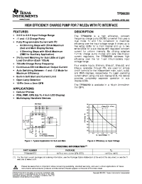 TPS60250 datasheet: High Efficiency Charge Pump for 7 WLEDs with I2C Interface TPS60250