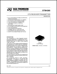 STB4395 datasheet: CT2 RECEIVER/TRANSMITTER STB4395