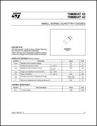 TMMBAT42 datasheet: SMALL SIGNAL SCHOTTKY DIODES TMMBAT42