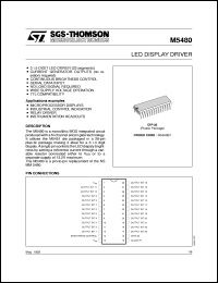 M5480 datasheet: LED DISPLAY DRIVERS M5480