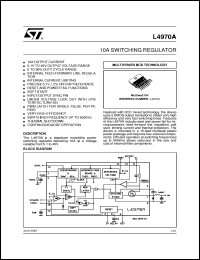 L4970A datasheet: 10A SWITCHING REGULATOR L4970A