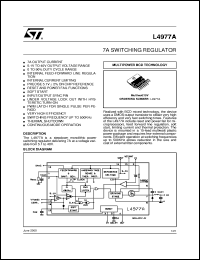 L4977A datasheet: 7A SWITCHING REGULATOR L4977A