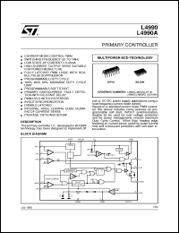 L4990A datasheet: PRIMARY CONTROLLER L4990A