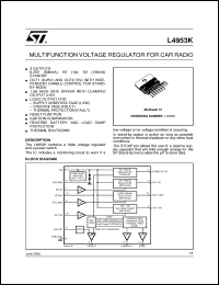 L4953K datasheet: MULTIFUNCTION VOLTAGE REGULATOR FOR CAR RADIO L4953K