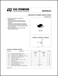 BCP52 datasheet: MEDIUM POWERR AMPLIFIERS BCP52