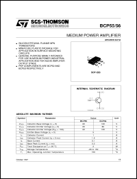 BCP55 datasheet: MEDIUM POWER AMPLIFIERS BCP55