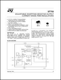 ST755CD datasheet: ADJUSTABLE INVERTING NEGATIVE OUTPUT CURRENT MODE PWR REGULATORS ST755CD