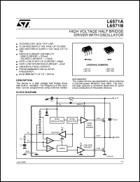 L6571A datasheet: HIGH VOLTAGE HALF BRIDGE DRIVER WITH OSCILLATOR L6571A